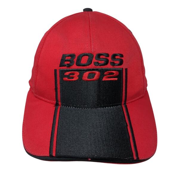 Boss 302 Mustang Slideback Baseball Cap Red OS Adjustable Ford Motor Company - Picture 1 of 10